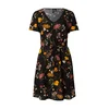 VERO MODA Obleka VMEASY zelena/oranžna/rdeča/črna