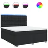 Vidaxl Box spring postelja z vzmetnico črn 180x200 cm umetno usnje