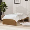 shumee vidaXL Posteljni okvir medeno rjave barve iz masivnega lesa 75x190 cm enojna postelja