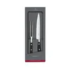 Nož in vilica Victorinox 7.7243.2, kovan, črn