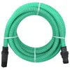 Vidaxl Sesalna cev s PVC priključki zelena 1 7 m PVC