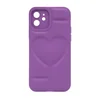 Futrola Matte Heart za Iphone 12, Ljubičasta