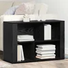 vidaXL Strani šal Črna Orehovina 80 x 30 x 53 cm Konstruiran les