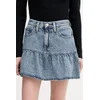 Bombažno krilo iz jeansa Levis FLOUNCE MINI