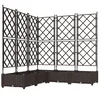 Vrtna saksija 5 pcs Smeđa 120 x 120 x 125,5 cm Plastika
