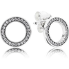 Pandora Okrogli uhani s kristali 290585CZ srebro 925/1000