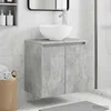 Umivaonik s policom Betonska siva 49,5 x 35 x 63 cm