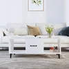 vidaXL Klubska mizica bela 102x50x40 cm konstruiran les