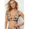 Trendyol Animal Patterned Triangle Bikini Top with Accessories