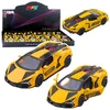 Športni dirkalni avto, kovinski, s potegom nazaj, LEAN TOYS, Rumena, 1:32