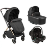 Kikka Boo Kolica Lanah 3in1 set sa autosedištem I-Prime I-size i tvrdom korpom Black ( KKB21147 SET )