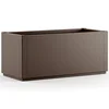 Northix Rjavo plastično korito za rože, 80x36x36 cm, prostornina 80 l