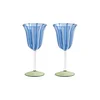 &k amsterdam Komplet kozarcev za vino glass eve blue 180 ml 2-pack