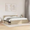 vidaXL Konstrukcija postelje 2 pcs Sonoma 193 x 203 cm Konstruiran les