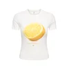 ONLY Majica  limonino-rumena / bela