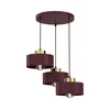 Luster na sajli MARTI 3xE27/15W/230V bordo/zlatna