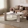 Hanah Home klub sto Marais, 117 cm, travertin