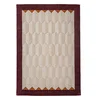 Bordo rdeča/v naravni barvi ročno tkana volnena preproga 200x290 cm Apex Border Wool – Flair Rugs