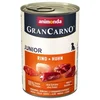 Konzerva pasje hrane GranCarno Original Junior z govedino in piščancem - 400 g