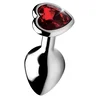 Booty Sparks Heart Gem Medium Anal Plug Red