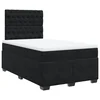 Vidaxl Box spring postelja z vzmetnico črna 120x200 cm žamet