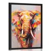 Plakat stilski slon z imitacijo umetniške slike - 30x45 no frame