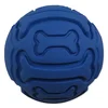 Dog Fantasy Žogica pes Fantazija guma, vzorec kosti piskanje modra 7,5cm