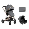 KikkaBoo Kolica Amaia Dark Grey premium set 2in1 sa autosedištem I-Size (KKB11244 SET)