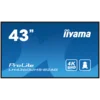 IIYAMA LFD LH4360UHS-B2AG 42.5 VA 3840 x 2160 @60Hz 500 cd/m2 5000:1 8.5ms Android 11 OS, iiSignage2, FailOver, EShare landscape, portrait 3y