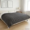 vidaXL Težka odeja Antracit 220 x 230 cm 15 kg 100% Bombaž 205T