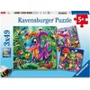Ravensburger - Puzzle 3x49 Mali zmaji odkrivajo naravo - 40 - 99 kosov