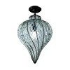 SIRU - Nadgradni lestenec GOCCIA 1xE27/60W/230V pr. 25 cm prozorna/rjava Venetian steklo