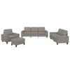 4-dijelni set sofa smeđesivi od tkanine