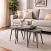 Hanah Home set od 3 umetnutih stočića Polen Kare 3, sivi