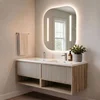 Skye Decor Set kupatilskog ormarića sa umivaonikom i ogledalom, 2 dela, Bež