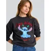 Sinsay - Crewneck dukserica sa božićnim printom Stitch - tamno siva