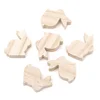 Leseni zajček 6 kosov - 5x5,5x1,5 cm (lesena velikonočna)