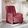 Električni masažni naslonjač od tkanine crvena boja vina