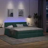 vidaXL Otomanski posteljni okvir z vzmetnico temno zelena 180x200cm