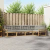 Set vanjskih sofa 4 pcs Bijela i svjetlosiva Poliester