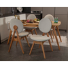 Hanah Home Trpezarijski set Touch (4S), Hrast-bež