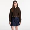 Calvin Klein Jeans Jopa na zadrgo temno rjava / bela