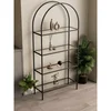Hanah Home Linda polica za knjige 80 × 172 × 30 cm, crna / providno staklo