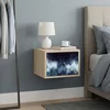 Vidaxl Stenska nočna omarica RAALTE Sonoma hrast 36 x 33 x 25 cm