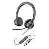 Slušalice HP Poly Blackwire 8225 Stereo/Hibrid ANC/AFence/MSTeams/USB-C+USB-C/A Adapter/8X225AA/crna