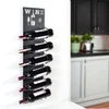 Hanah Home dekorativni metalni stalak za vino Vin Hld-3012, crni