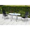 Gardenson Raztegljiva Vrtna Miza Ambia, Steklo, Aluminij, 64-130x65