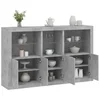 Komoda s LED svjetlima siva boja betona 162 x 37 x 100 cm