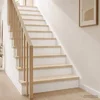 vidaXL Stopnice 2 kos 80 x 25 x 2 cm Bela Masivno hrastovo les