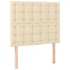 Vidaxl Vzglavje postelje kremne barve 80x5x118/128 cm blago